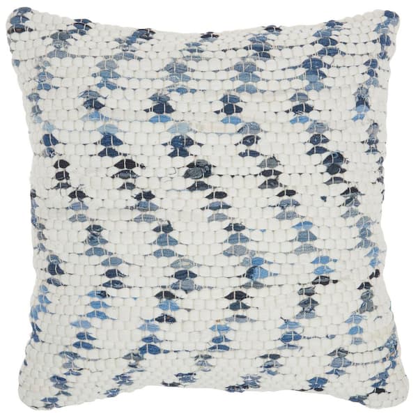 Mina Victory Lifestyles Denim 20 in. x 20 in. Throw Pillow