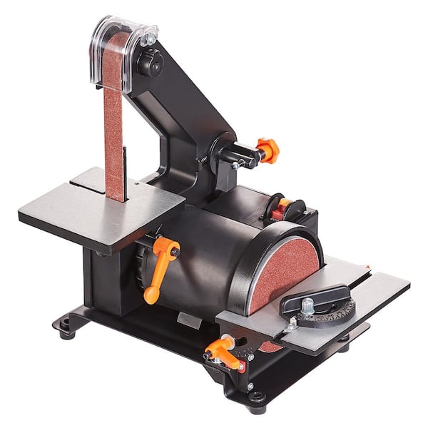 VEVOR 5 in. Disc Sander and 1 x 30 in. Belt Sander Combo, Powerful Woodworking Bench with 0-45° Adjustable Cast Aluminum Table