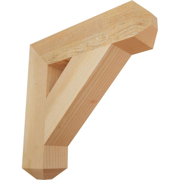 Ekena Millwork 4 in. x 18 in. x 18 in. Douglas Fir Traditional Craftsman Rough Sawn Bracket