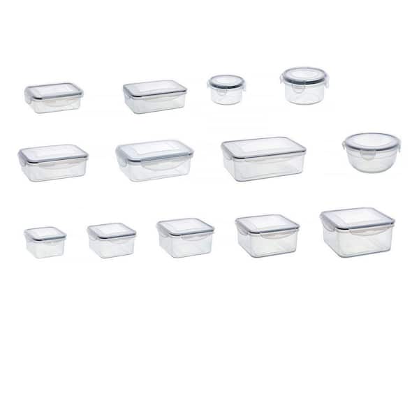 26-Piece Food Storage Containers with Lids Airtight, Reusable Plastic, Microwave and Dishwasher Safe,
