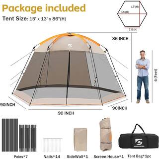 CAMPROS CP Tenda A Baldacchino Screen House, 3x3 M Con Protezione UV, Facile Da Montare, Per Giardino E Campeggio, Colore Blu