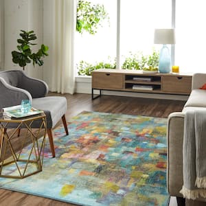 Confetti Multi 5 ft. x 8 ft. Abstract Area Rug