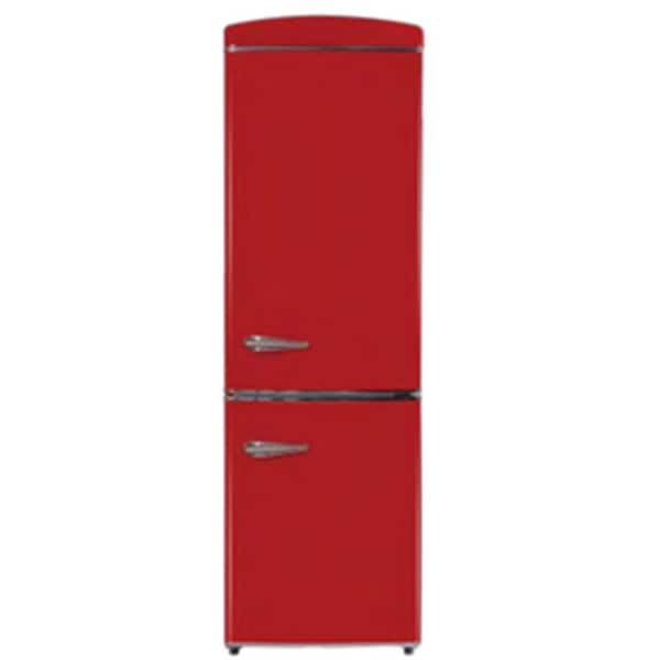 ASCOLI 10.8 cu. ft. Bottom Freezer Retro Refrigerator in Red