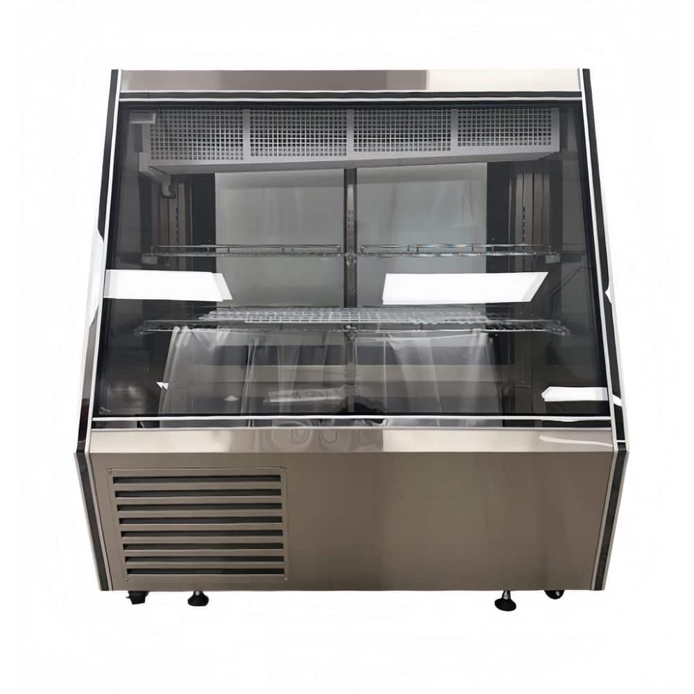 48 in. 22.5 cu. ft. Commercial Seafood and Raw Meat Refrigerated Display Case, NSF Certified, Stainless Steel