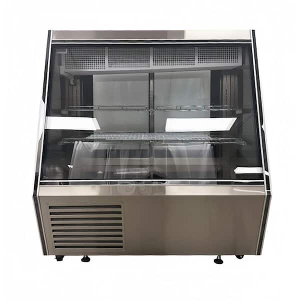 48 in. 22.5 cu. ft. Commercial Seafood and Raw Meat Refrigerated Display Case, NSF Certified, Stainless Steel