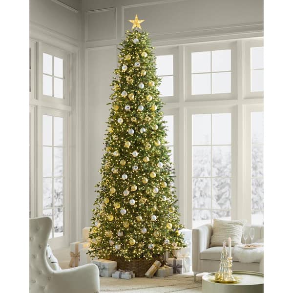 12 ft. Elegant Twinkling Grand Fir LED Pre-Lit Artificial Christmas Tree with Timer