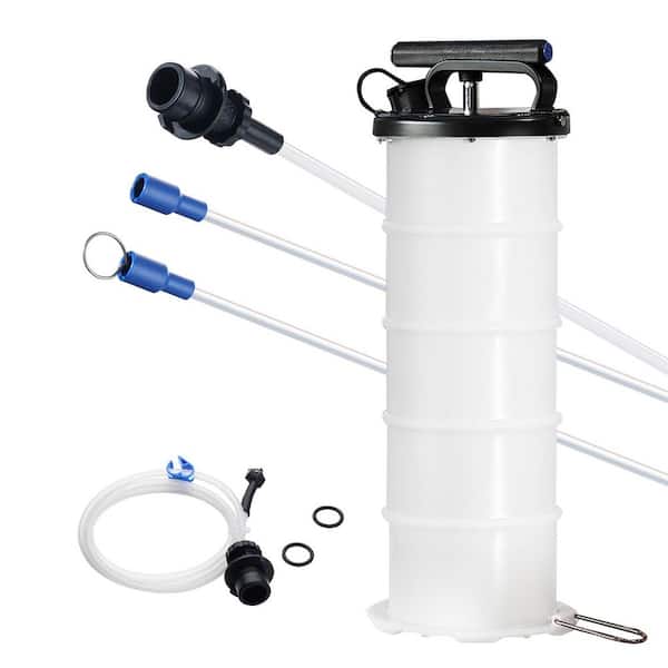 Fluid Extractor, 1.74 gal. (6.5 Liters), Manual Hand-Operated Oil Changer Vacuum Fluid Extractor with Dipstick and Hose