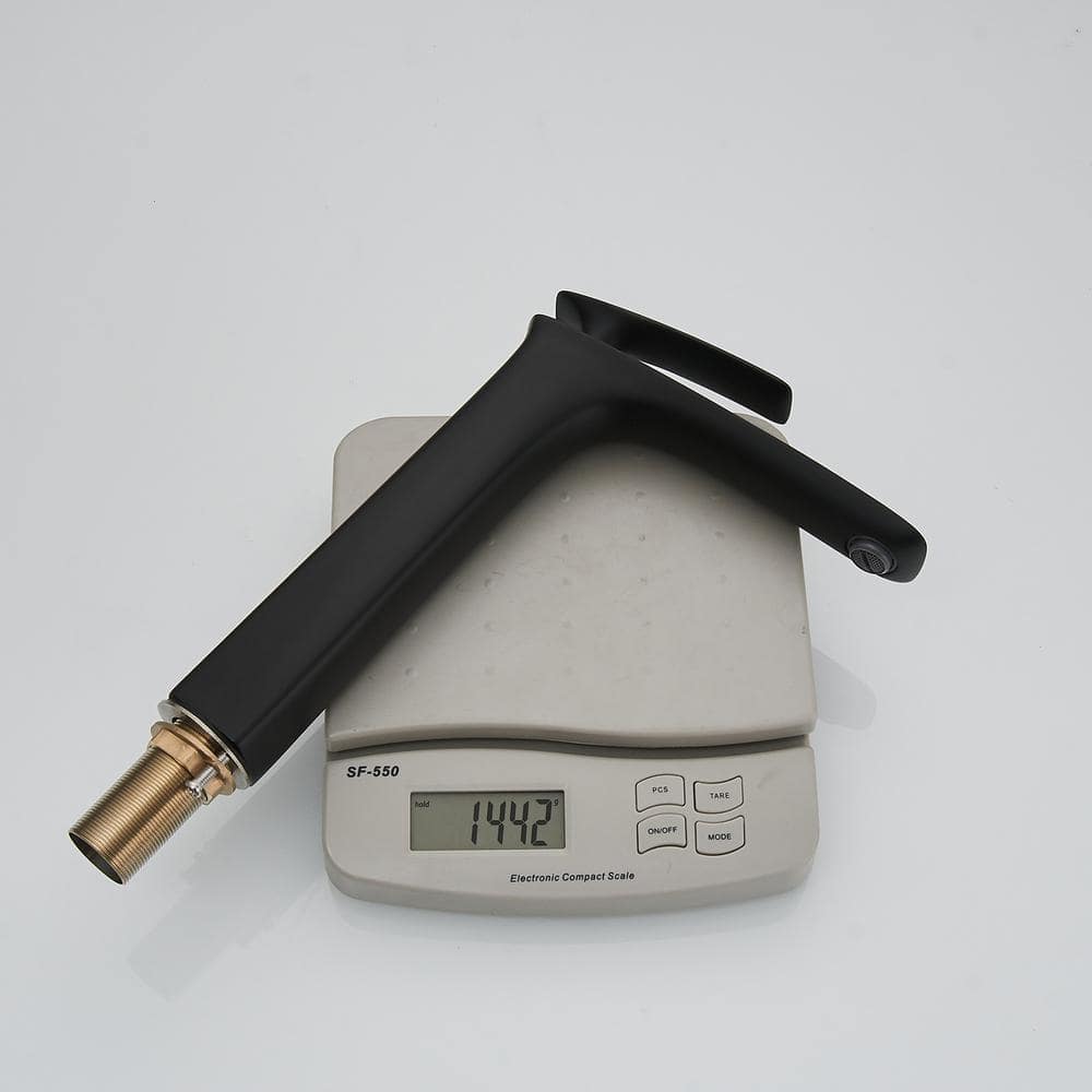 Matte Black Single Handle Vessel Sink Faucet