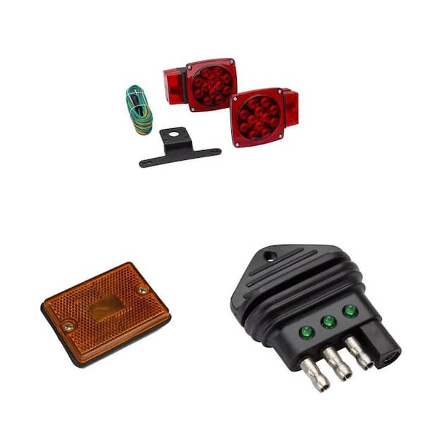Pro Class 80 in. LED Trailer Light Kit, Amber Clearance Light and 4-Way LED Tester Combo