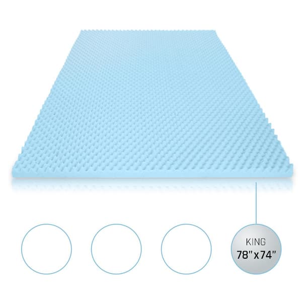 Photo 1 of Gel 2 in. Full Memory Foam Egg Crate Mattress Topper