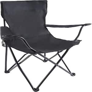 Black Oxford Fabric Patio Chair