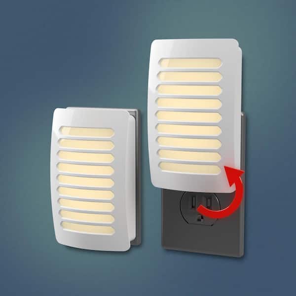 Amerelle Motion Sensor Night Light - LED Plug In Night Light With Sensor  That Lights Up When It Auto Detects Motion - Wide 100 Degree Detection Zone  