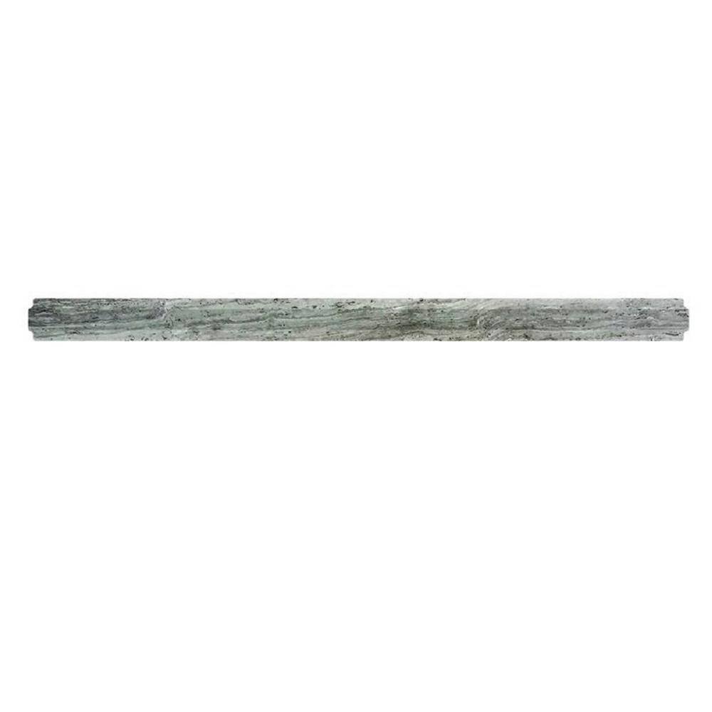 Grandis 0.8 in. x 12 in. Wooden Gray Marble Polished Pencil Liner Tile Trim (0.667 sq. ft./case) - 10 Pack price history on PriceWatchPro