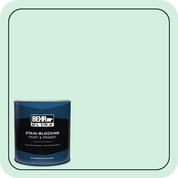 BEHR ULTRA 1 qt. #P420-1 Spring Frost Satin Enamel Exterior Paint & Primer