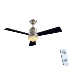 Trieste 52 in. Indoor Brushed Nickel Ceiling Fan with Light Kit and Remote Control