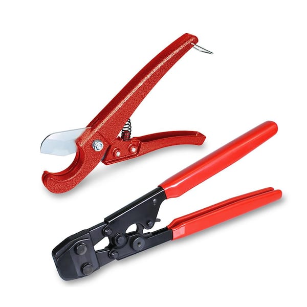 Manual Pex Crimper Kit Copper Ring Crimping Plumbing Tool 3/8" 1/2" 5/8" 3/4" 1" 