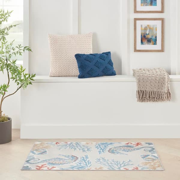 Pompeii Ivory Multicolor 2 ft. x 3 ft. Nature-Inspired Contemporary Area Rug