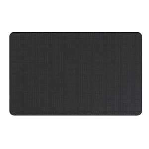 70 in. L x 48 in. W Rectangular Double-Sided Fire Resistant Water Resistant Under Grill Mat in Black
