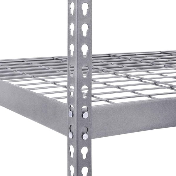 Racking Solutions Super Value Grey Steel Corner Shelving Unit With 2 Storage Racks | 1500mm H x 750mm / 625mm W x 300mm D