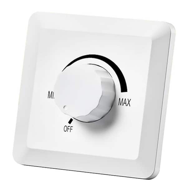 12-Volt PWM Dimmer Switch Adjustable Brightness for LED Halogen Incandescent Strip Lights White (1-Pack)