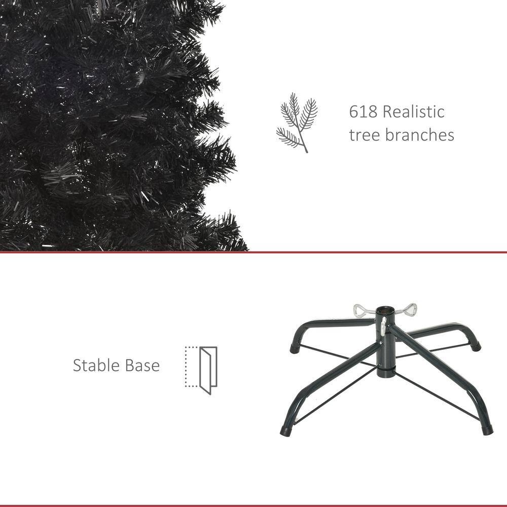 6 ft. Artificial Christmas Tree with Stand, Holiday Home Indoor