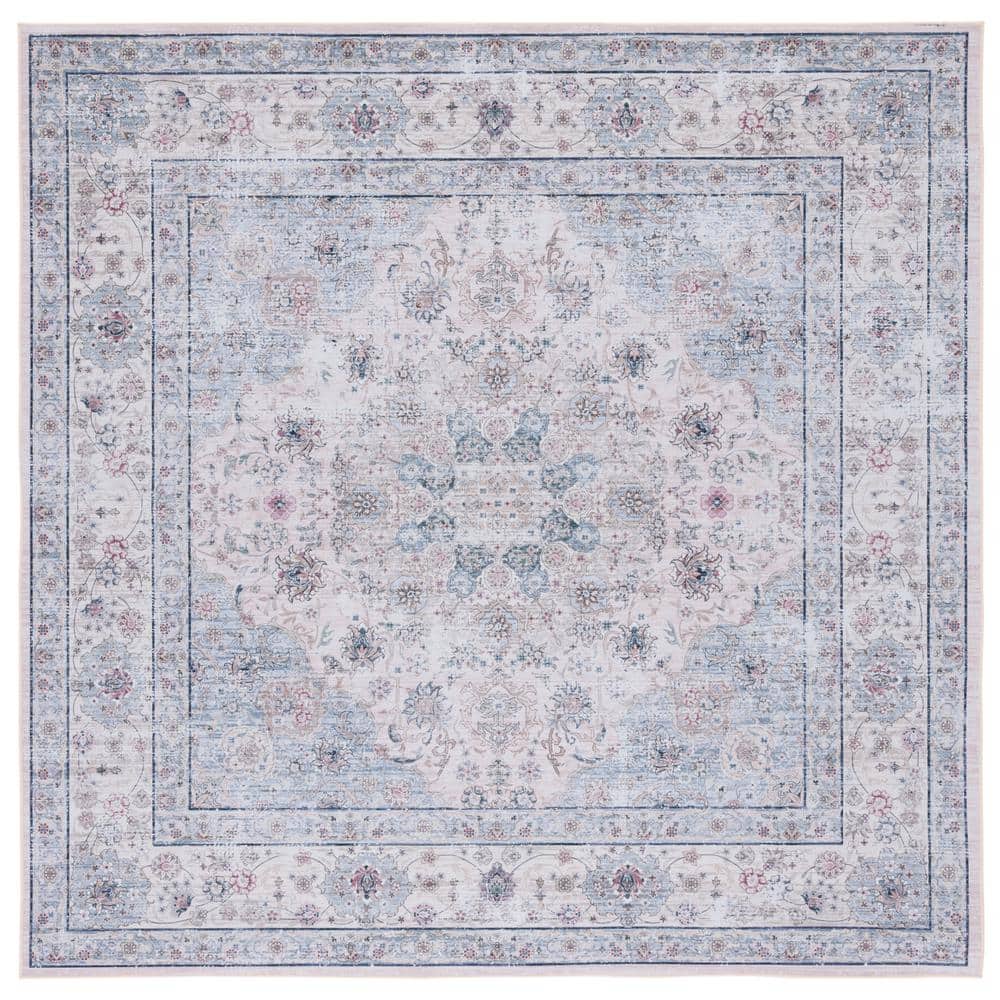 SAFAVIEH Tucson Beige/Green 6 ft. x 6 ft. Machine Washable Floral