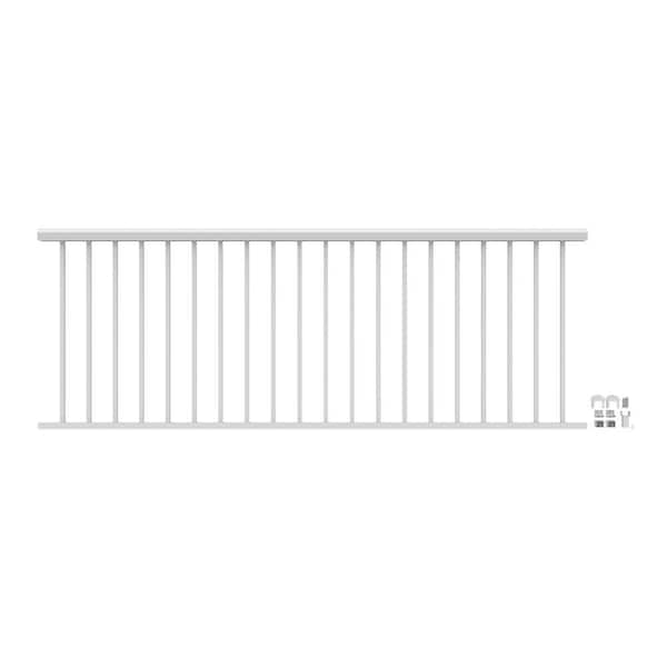 VersaRail Cambridge 8 ft. x 36 in. White Aluminum Decorative Rail Level Kit