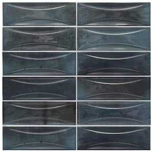 Antiek Blue 2.58 in. x 7.9 in. Glossy Ceramic Subway Deco Wall Tile (5.38 sq. ft./case) (38-pack)