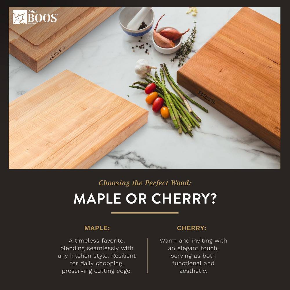 Maple Wood Reversible Cutting Board with Hand Grips