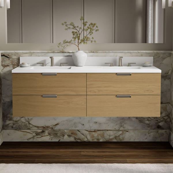 KOHLER Maxstow 60 in. Double Sink Wall-Hung Bathroom Vanity