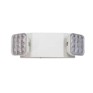 Rectangle Integrated LED White Exit Sign White Ni-Cad 3.6-Volt Battery