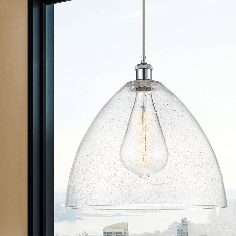 Ballston 16" Polished Chrome Mini Pendant with Glass Shade