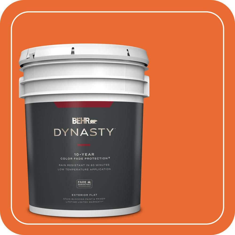 5 gal. #220B-7 Electric Orange Flat Exterior Stain-Blocking Paint & Primer price history on PriceWatchPro