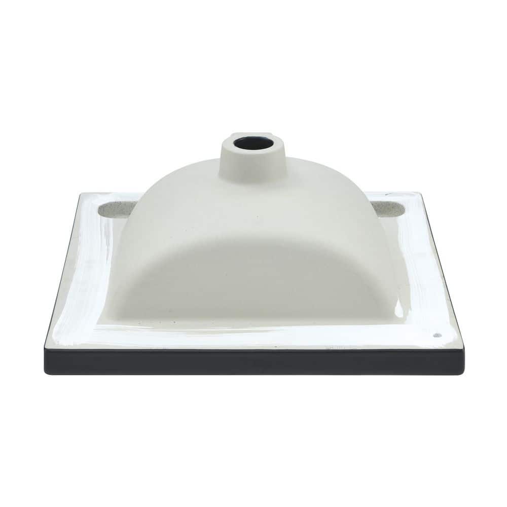 18" Matte Black Ceramic Square Vanity Sink Top