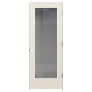 30 in. x 80 in. Tria Primed Left-Hand Mirrored Glass Molded Composite Single Prehung Interior Door