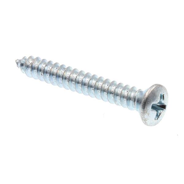 Prime-Line #8 x 1-1/4 in. Zinc Plated Steel Phillips Drive Oval Head Self-Tapping Sheet Metal Screws (50-Pack)