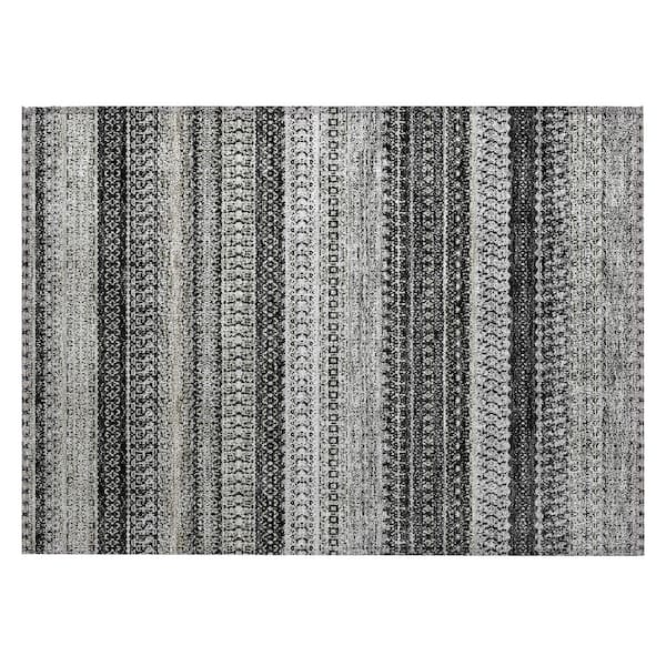 Addison Rugs Chantille ACN576 Black 1 ft. 8 in. x 2 ft. 6 in. Machine Washable Indoor/Outdoor Geometric Area Rug