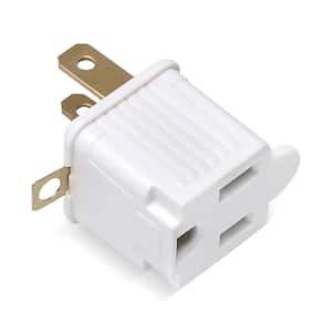 Single Outlet Grounding AC/DC Adapter, White (2-Pack)