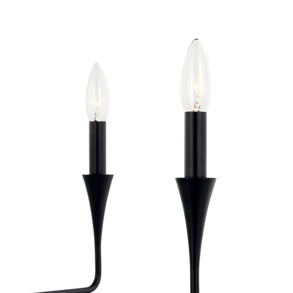 Alvaro Black 5-Light Modern Candle Chandelier