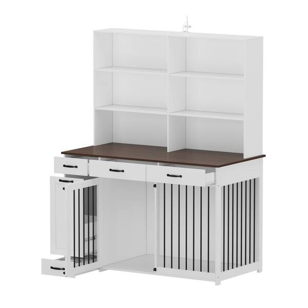 WIAWG Large Dog Crate Storage Cabinet, Wooden Heavy Duty Dog Crate ... - Dog Crate Storage Cabinet For Big Dogs