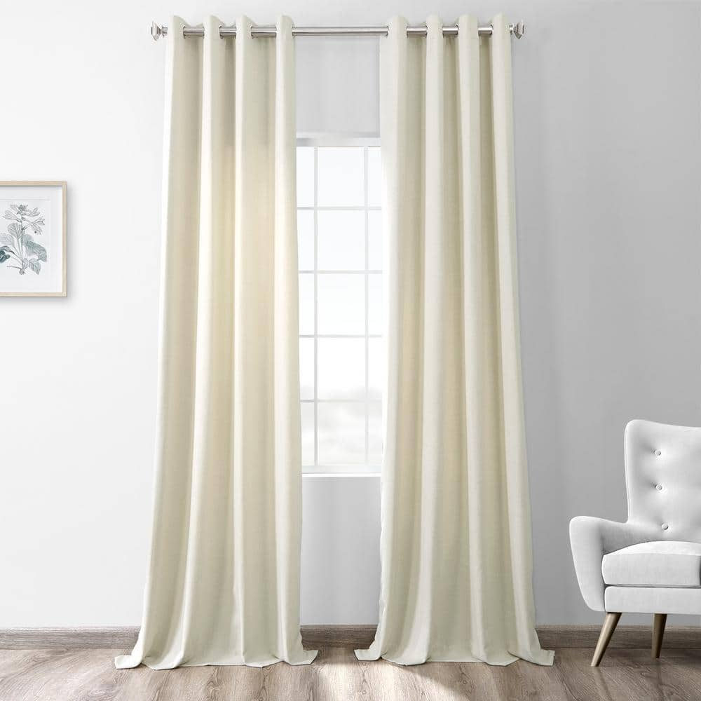 Exclusive Fabrics & Furnishings Creamy Ivory Solid Grommet Room ...