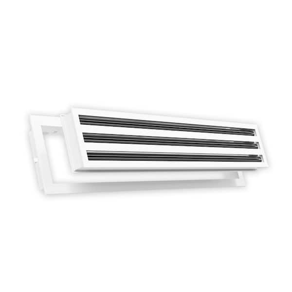 30 in. x 6 in. Aluminum Wall/Ceiling Linear Slot Diffuser in White