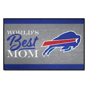 Buffalo Bills World's Best Mom Blue 1.5 ft. x 2.5 ft. Starter Area Rug