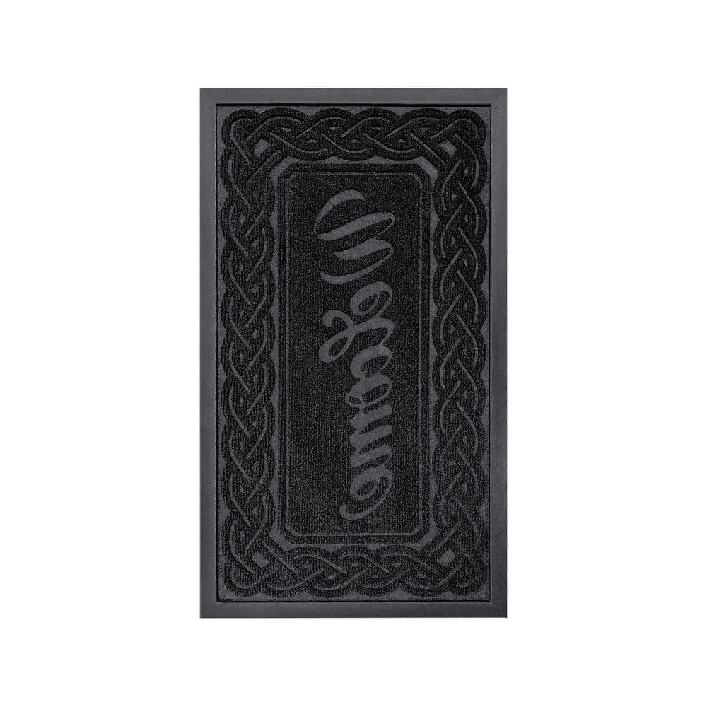 Welcome 17 in. x 30 in. Black Anti Stain Door Mat Indoor/Outdoor price history on PriceWatchPro