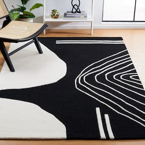 Rodeo Drive Black/Ivory 8 ft. x 10 ft. Abstract Area Rug