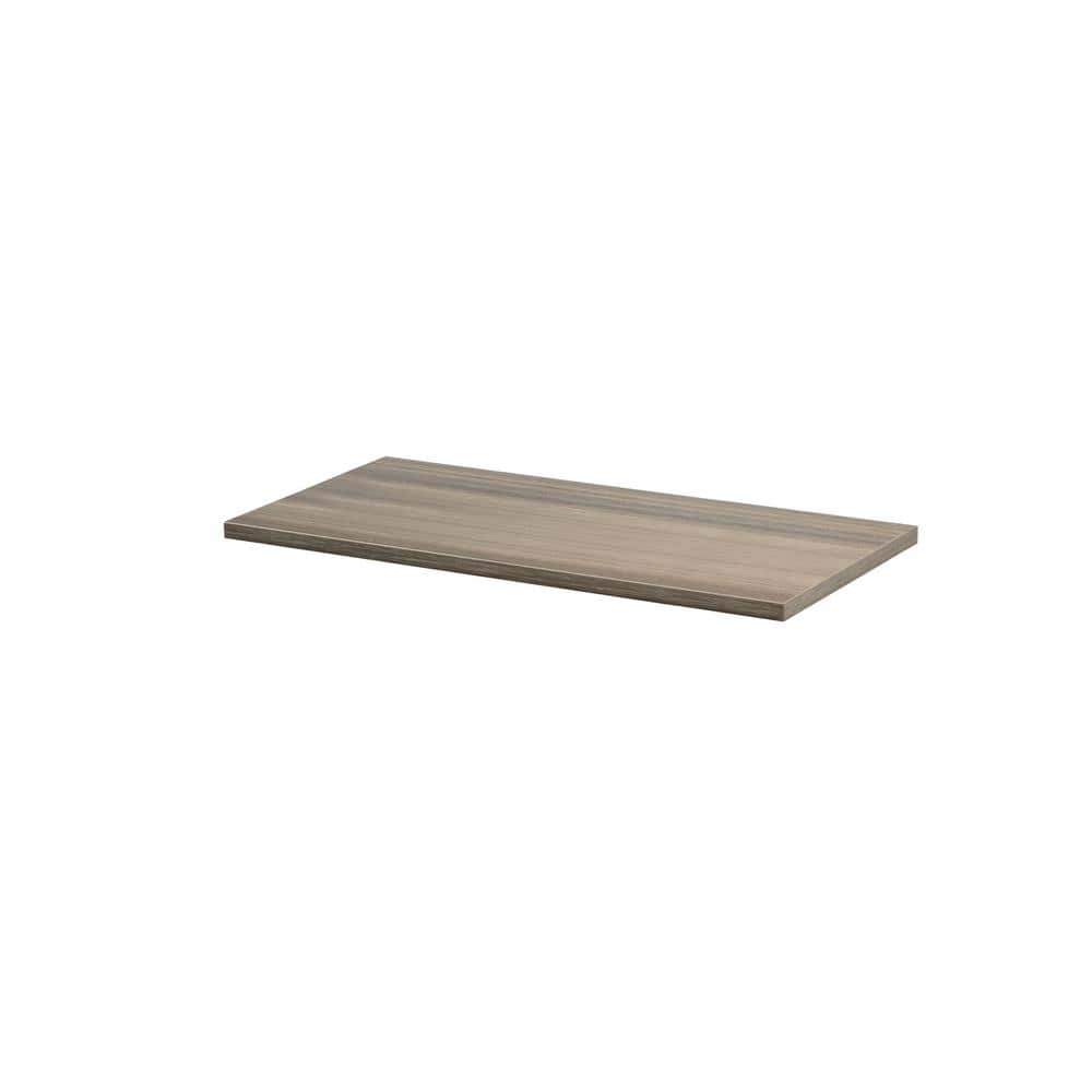 Dolle 31-1/2 in. x 12 in. x 3/4 in. Driftwood Lite Shelf