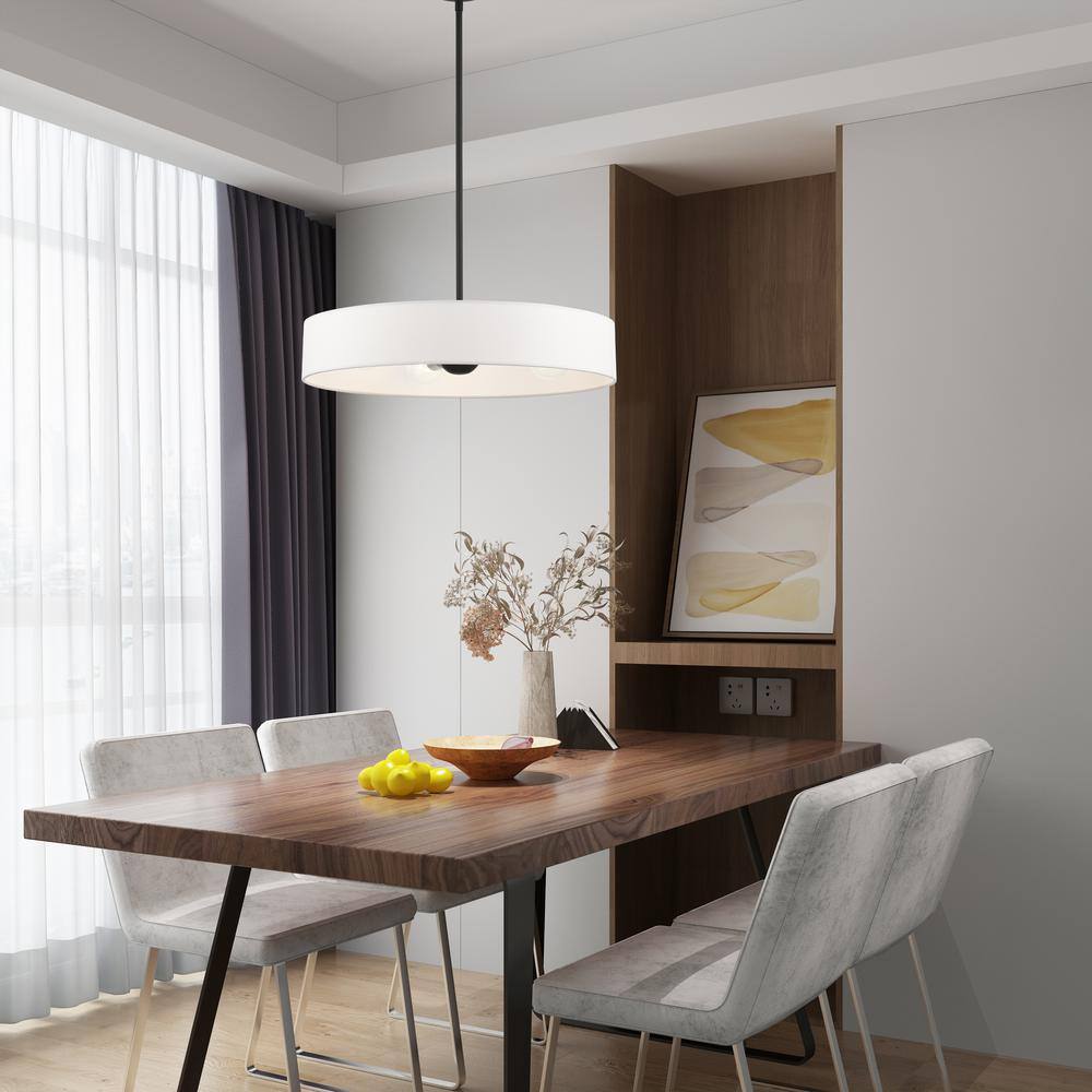Venlo Elegance 4-Light Indoor/Outdoor Drum Pendant with Crystal Accents