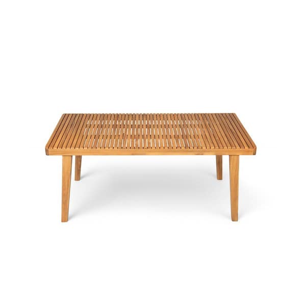 TIRAMISUBEST 69 in. Natural Acacia Wood Outdoor Dining Table with