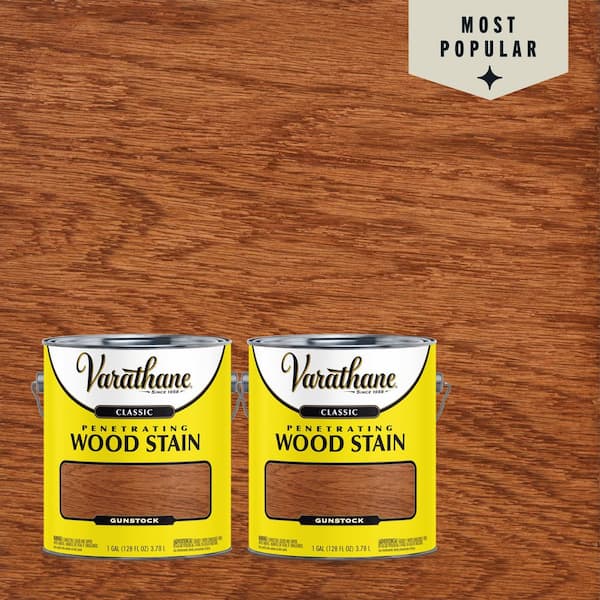 Varathane 1 Gall. Gunstock Classic Interior Wood Stain (2-Pack)