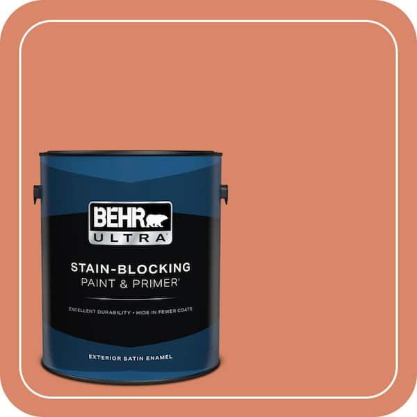 BEHR ULTRA 1 gal. #M180-5 King Salmon Satin Enamel Exterior Paint & Primer